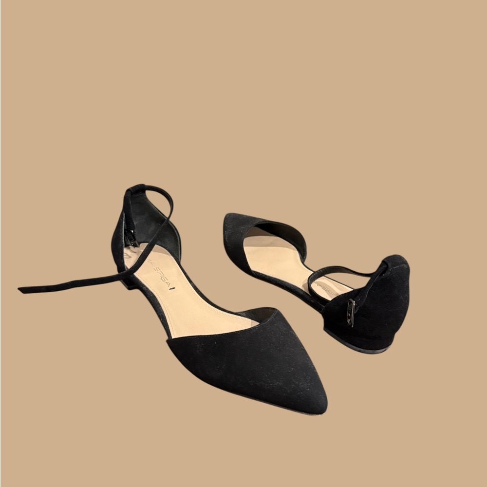 Via Spiga Black Pointed Flats